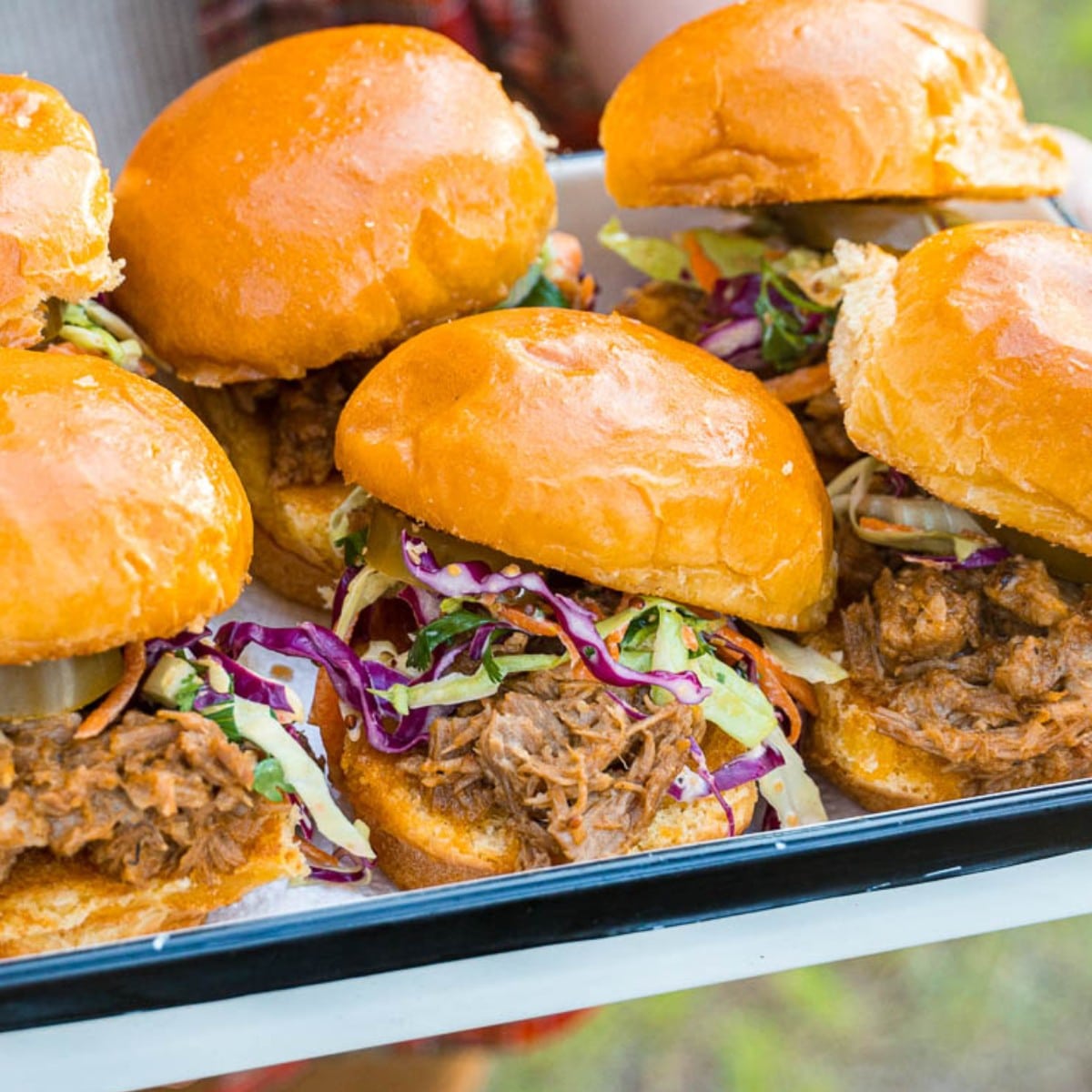 Pulled pork sliders.